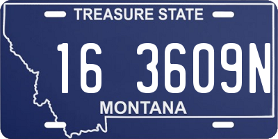 MT license plate 163609N
