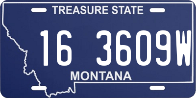 MT license plate 163609W