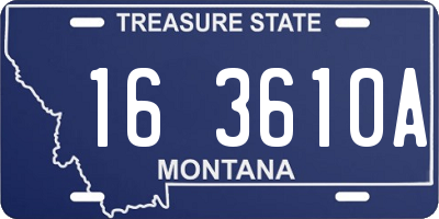 MT license plate 163610A