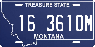 MT license plate 163610M