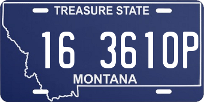 MT license plate 163610P