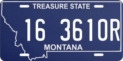 MT license plate 163610R