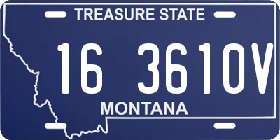 MT license plate 163610V