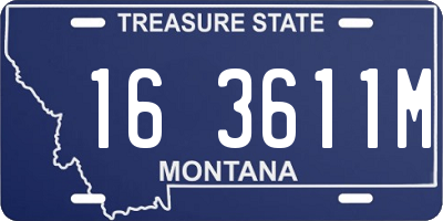 MT license plate 163611M