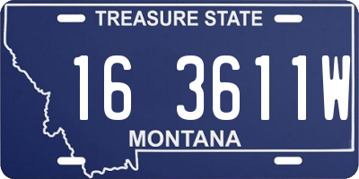 MT license plate 163611W