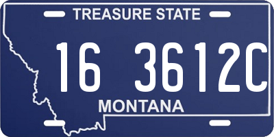 MT license plate 163612C