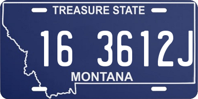 MT license plate 163612J