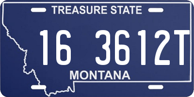 MT license plate 163612T