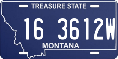 MT license plate 163612W