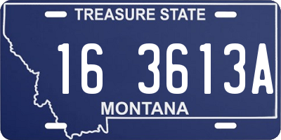 MT license plate 163613A