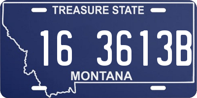 MT license plate 163613B