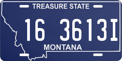 MT license plate 163613I