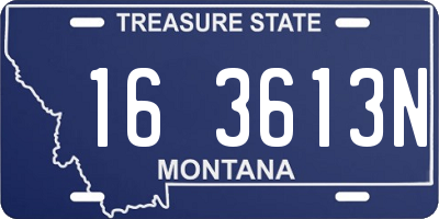 MT license plate 163613N