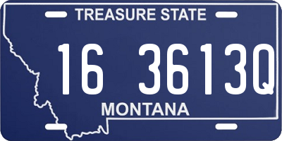 MT license plate 163613Q