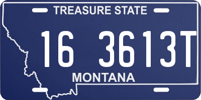 MT license plate 163613T