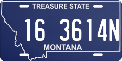 MT license plate 163614N
