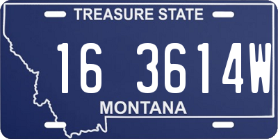 MT license plate 163614W