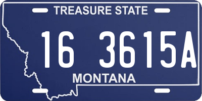 MT license plate 163615A
