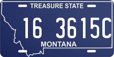 MT license plate 163615C
