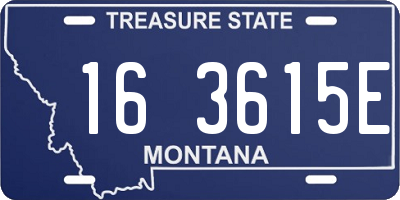 MT license plate 163615E