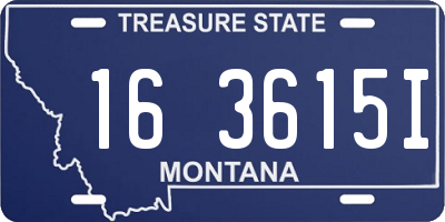 MT license plate 163615I