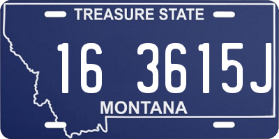 MT license plate 163615J