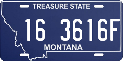 MT license plate 163616F