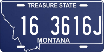 MT license plate 163616J