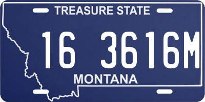 MT license plate 163616M