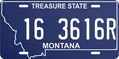MT license plate 163616R
