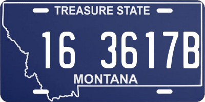 MT license plate 163617B