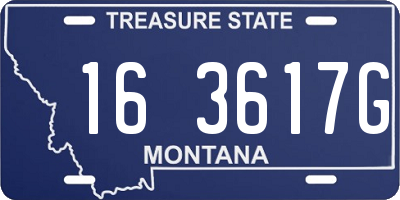 MT license plate 163617G
