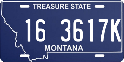 MT license plate 163617K