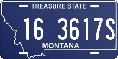 MT license plate 163617S