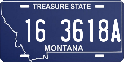 MT license plate 163618A