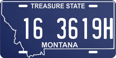 MT license plate 163619H