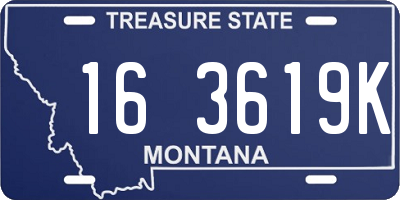 MT license plate 163619K