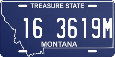 MT license plate 163619M