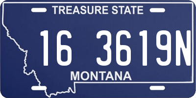 MT license plate 163619N