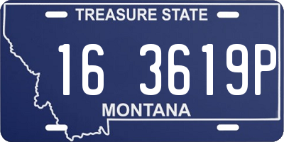 MT license plate 163619P