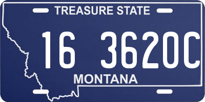 MT license plate 163620C