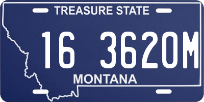 MT license plate 163620M