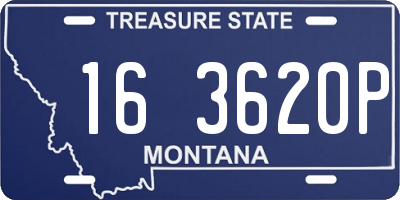MT license plate 163620P