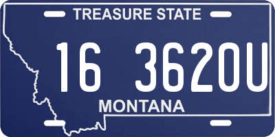 MT license plate 163620U