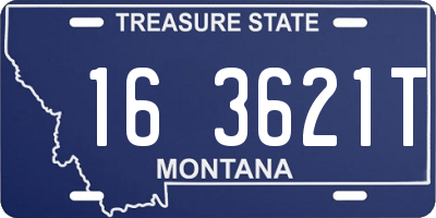MT license plate 163621T