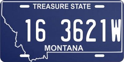 MT license plate 163621W