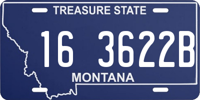 MT license plate 163622B
