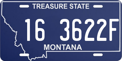 MT license plate 163622F