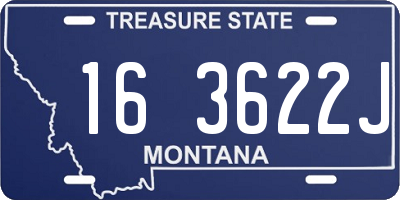 MT license plate 163622J