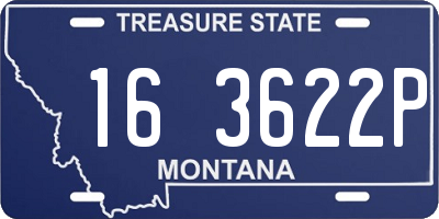 MT license plate 163622P